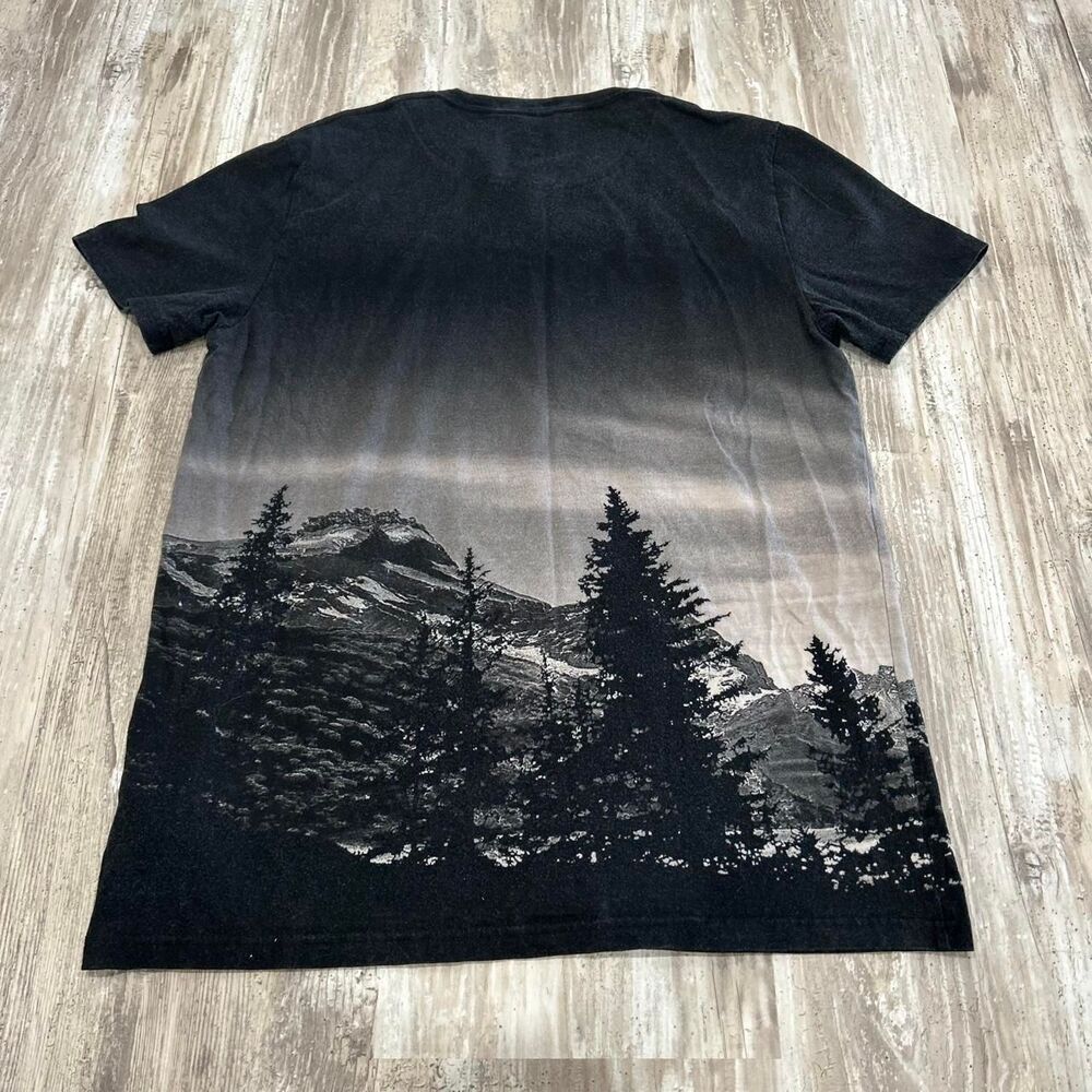 Hollister Men's black y2k gorpcore surf skater ombre LA graphic tee - Picture 6 of 7